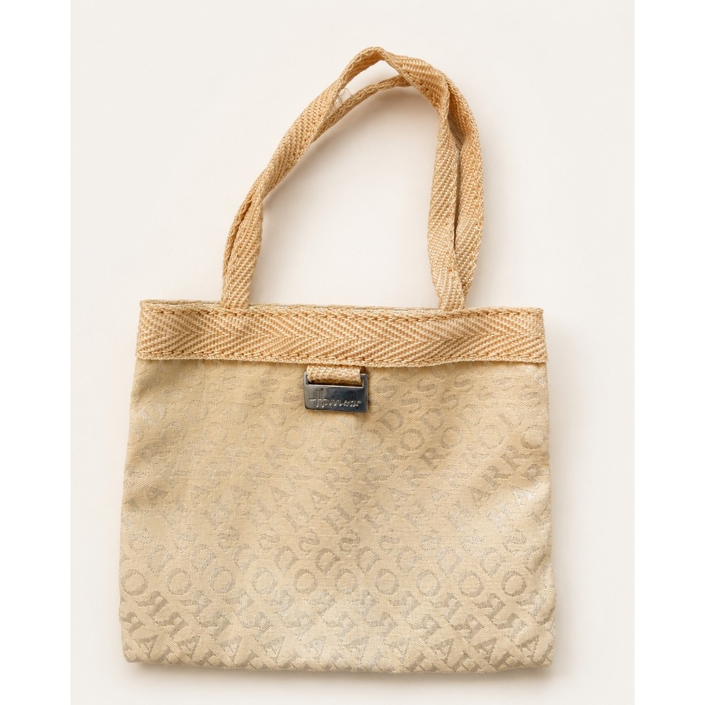 Harrods Mini Tote Bag Womens OS Beige Logo Jacquard Souvenir Gift Bag Preppy